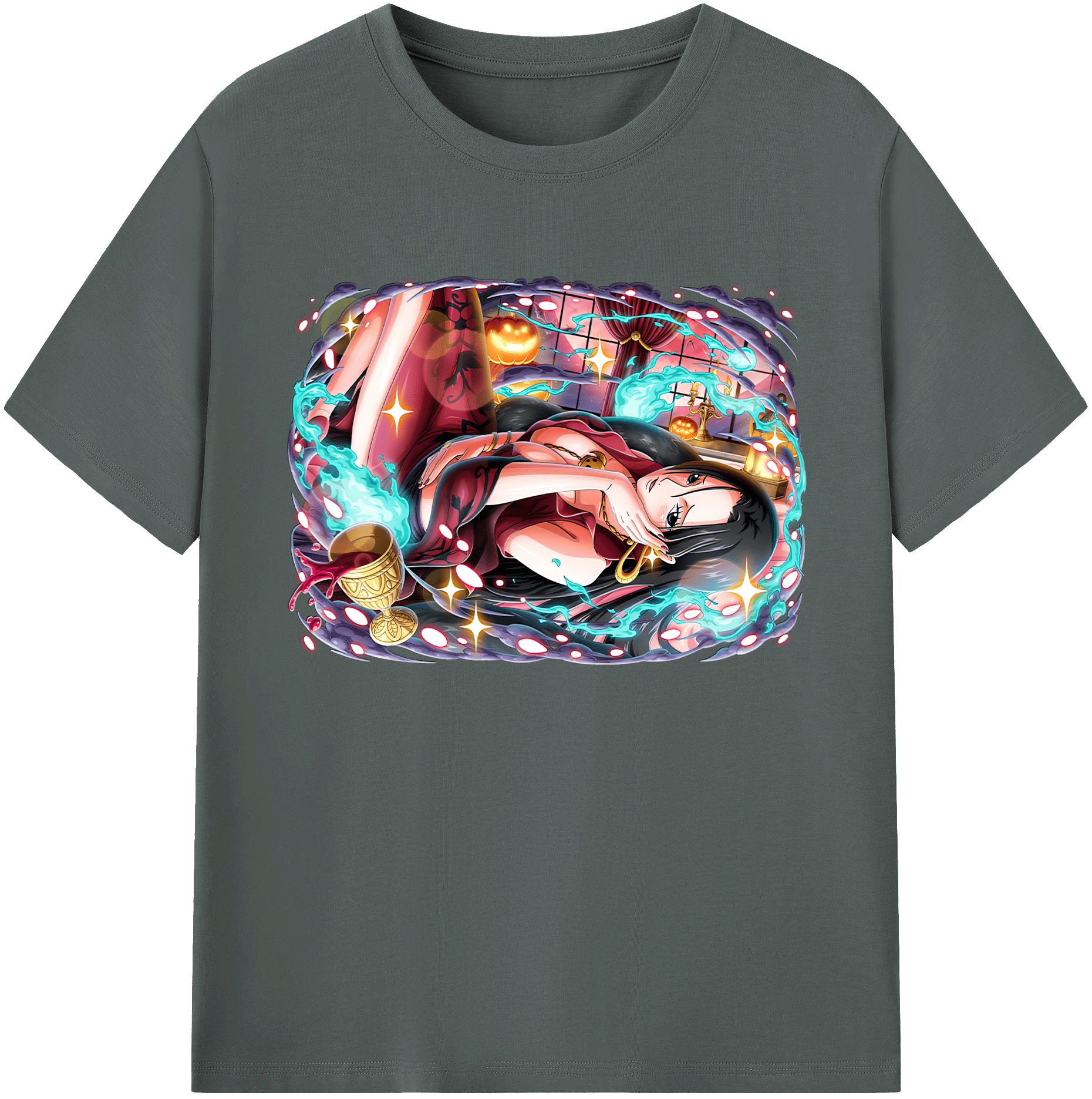 ワンピース ボア・ハンコック ONE PIECE Boa·Hancock 綿100％ メンズ半袖Tシャツ｜肌触りやわらか＆通気性